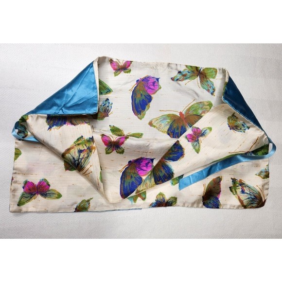 Vintage Satin Lingerie Stocking Hosiery Envelope Bag Ariadne Butterflies Jewelry - Picture 3 of 8